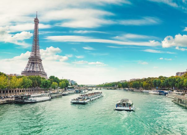 View of Eiffel tower and La Seine